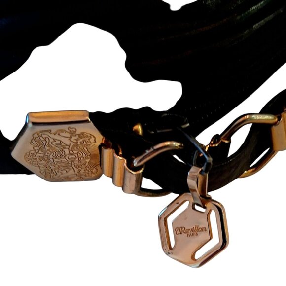 RARE Vintage Revillon French Octagon Black Quilted Leather Antique Handbag - Picture 5 of 9